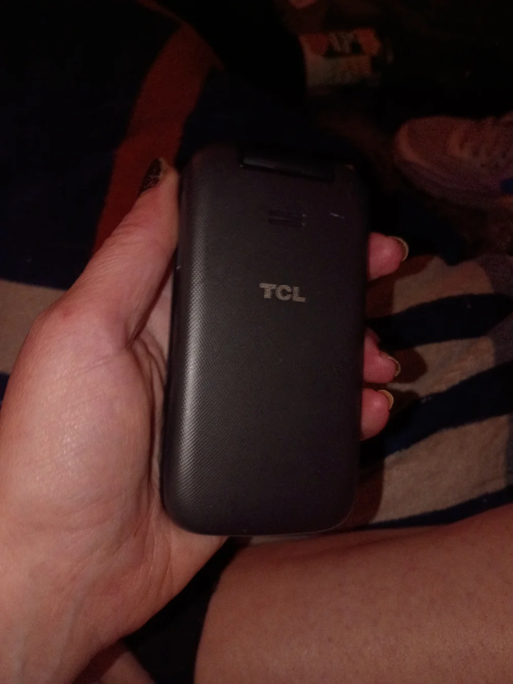 Gray Flip Phone with External Display
